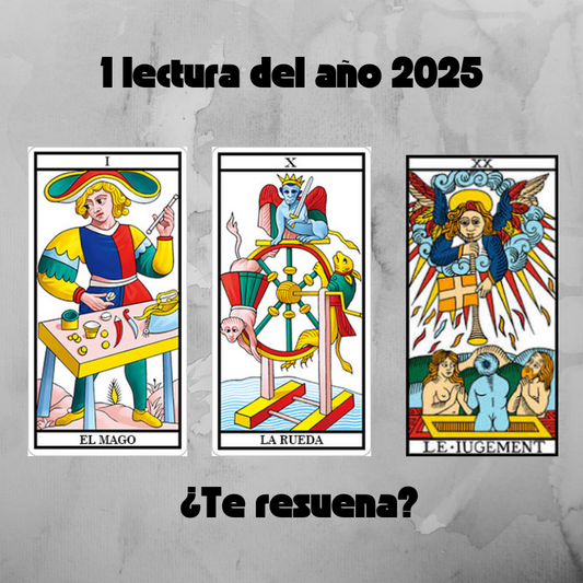 las cartas de tarot el mago, la rueda de la fortuna y el sol