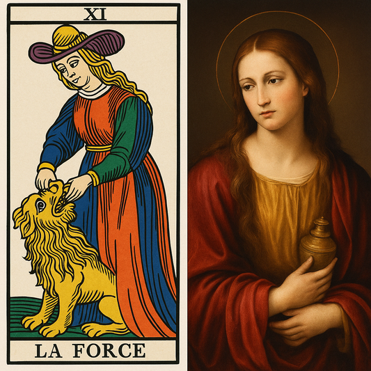 La Fuerza, María Magdalena y la Sabiduría Cátara: Una mirada esotérica desde el Tarot