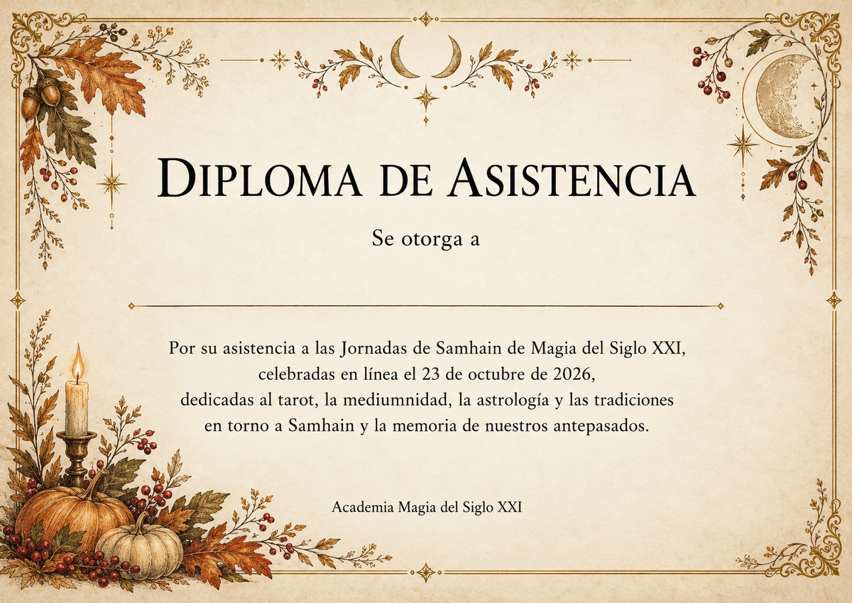 Diploma jornadas de Samhain 2026