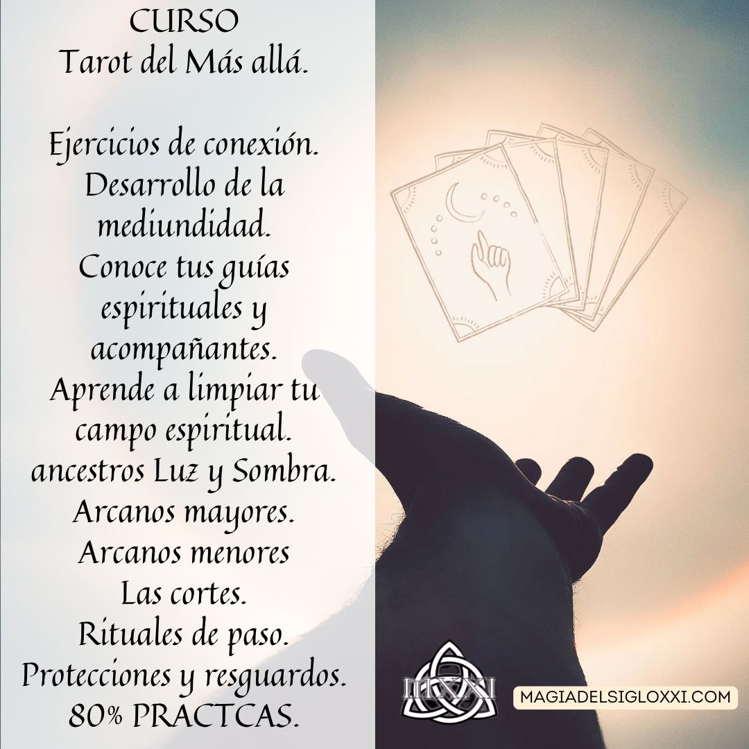 CURSO TAROT DEL MÁS ALLÁ 4 EDICIÓN INICIACIÓN 8 OCTUBRE